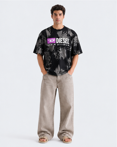 Premium Embossed Printed Drop Shoulder T-Shirt – Waffle Knit | HUMRAAZ Wear