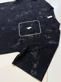 remium Black Camouflage Drop Shoulder Polo Shirt for Men | Ribbed Fabric | Sweat Absorbent | HUMRAAZ WEAR