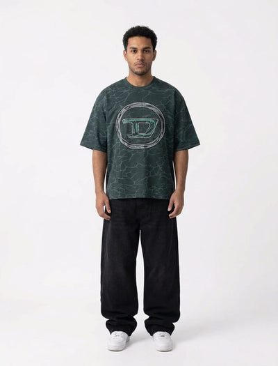 Men's Embossed Graphic Print Oversized Drop Shoulder T-Shirt | Humraaz Wear