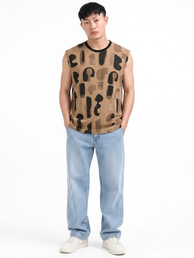 Allover Printed Tank Top for Men – Premium Fine Jersey | HUMRAAZ WEAR