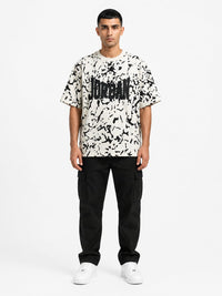 Jordan Embossed Print Drop Shoulder T-Shirt – Waffle Knit | Humraaz Wear