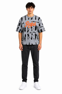 Ralph Embossed Printed Drop Shoulder T-Shirt – Premium Waffle Knit | Humraaz Wear