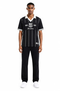 Barcelona FCB V-Neck Polo Drop T-Shirt – Premium Cotton Terry | Humraaz Wear
