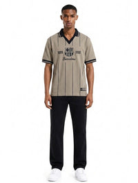 Barcelona FCB V-Neck Polo Drop T-Shirt – Premium Cotton Terry | Humraaz Wear